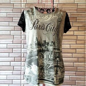 Hello Paris printed tee Size 3